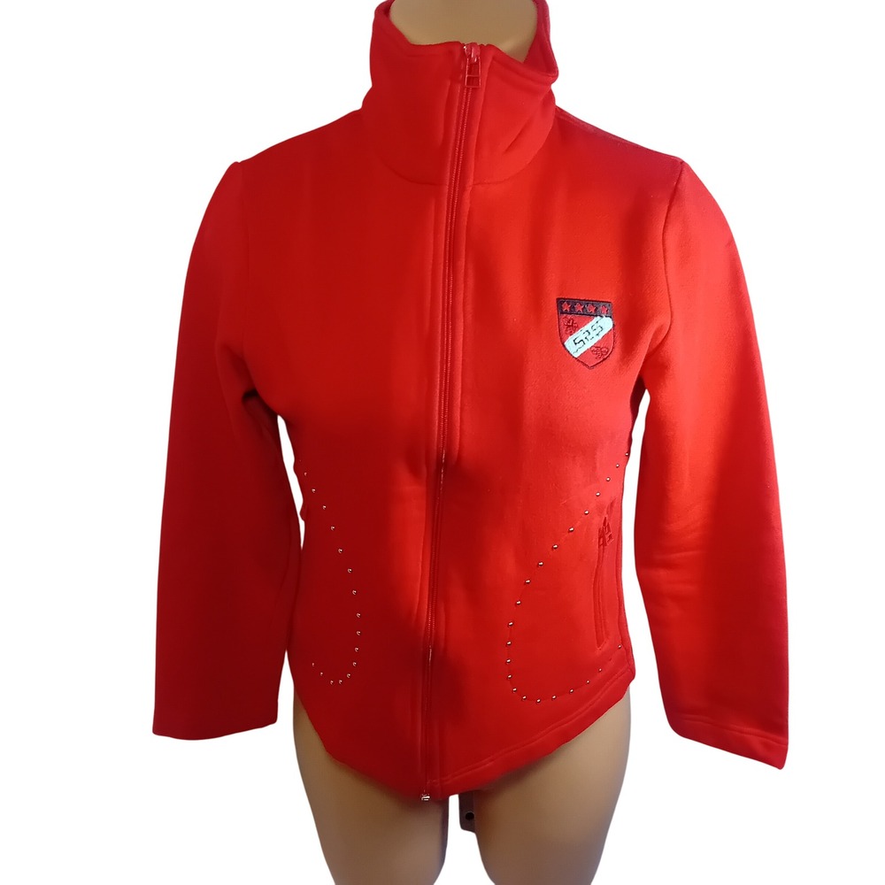 Y2K S2 Square Studded Moto Style Hoodie Stand Collar Logo Retro Streetwear S‎